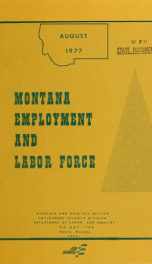 Montana employment and labor force AUG 1977_cover