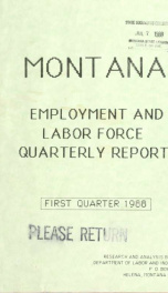 Montana employment and labor force 1986 3RD QTR_cover
