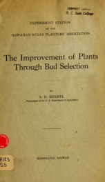 The improvements of plants through bud selection_cover