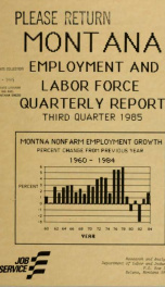 Montana employment and labor force 1985 3RD QTR_cover