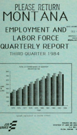 Montana employment and labor force 1984 3RD QTR_cover