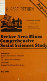 Decker area mines comprehensive social sciences study 1983 V. 3, APPX_cover