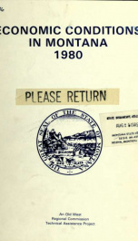 Economic conditions in Montana : report of the Governor, 1980 : submitted to the 47th Legislature 1980_cover