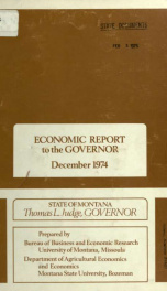Economic report to the Governor : December, 1974 1975_cover
