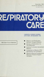 Respiratory care : the official journal of the American Association for Respiratory Therapy vol. 35 no. 11_cover