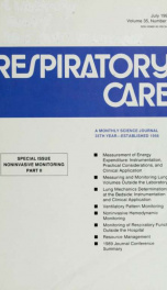 Respiratory care : the official journal of the American Association for Respiratory Therapy vol. 35 no. 7_cover