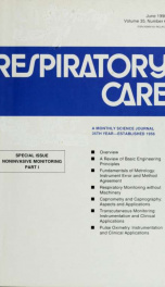 Respiratory care : the official journal of the American Association for Respiratory Therapy vol. 35 no. 6_cover