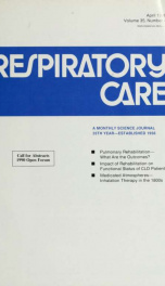 Respiratory care : the official journal of the American Association for Respiratory Therapy vol. 35 no. 4_cover