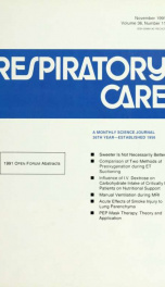 Respiratory care : the official journal of the American Association for Respiratory Therapy vol. 36 no. 11_cover