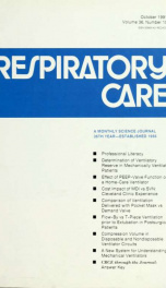 Respiratory care : the official journal of the American Association for Respiratory Therapy vol. 36 no. 10_cover