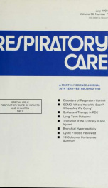 Respiratory care : the official journal of the American Association for Respiratory Therapy vol. 36 no. 7_cover