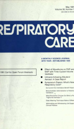 Respiratory care : the official journal of the American Association for Respiratory Therapy vol. 36 no. 5_cover