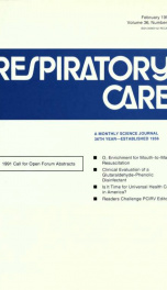 Respiratory care : the official journal of the American Association for Respiratory Therapy vol. 36 no. 2_cover