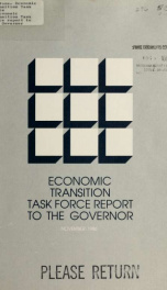 Economic Transition Task Force report to the Governor 1986_cover