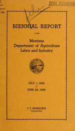 Biennial report ... Department of Agriculture, Labor and Industry .. 1936-38_cover