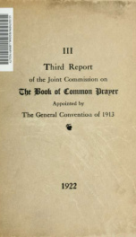 Third report of the Joint Commission, on the Book of Common Prayer_cover