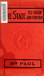 The state: its origin and function_cover