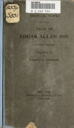 Textual notes for the Tales of Edgar Allan Poe, vols. II to VI_cover