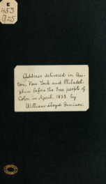 Address delivered in Boston, New York and Philadelphia_cover