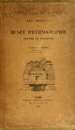 Les origines du Musée d'Ethnographie. Histoire et documents 1_cover