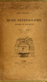 Les origines du Musée d'Ethnographie. Histoire et documents 2_cover