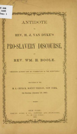 Antidote to Rev. H. J. Van Dyke's pro-slavery discourse_cover