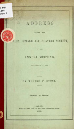 An address before the Salem female anti-slavery society_cover