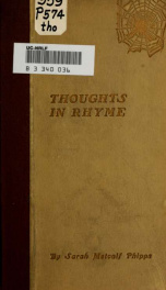 Thoughts in rhyme .._cover