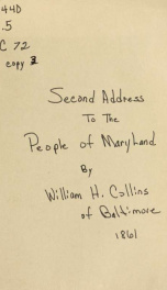 Second address to the people of Maryland 1_cover