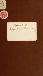 State of the Union. Speech of the Hon. Sidney Edgerton, of Ohio, delivered in the House of representatives, January 31, 1861 2_cover