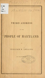 Third address to the people of Maryland_cover