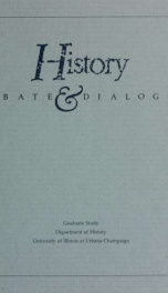 History debate & dialogue : graduate study_cover