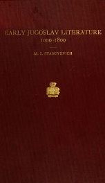 Early Jugoslav literature (1000-1800)_cover