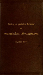 Anleitung zur quantitativen Bestimmung der organischen Atomgruppen_cover