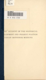 A short account of the historical development and present position of Russian Orthodox missions_cover