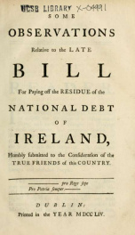 Some observations relative to the late bill for paying off the residue of the national debt of Ireland_cover