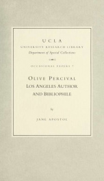 Olive Percival, Los Angeles author and bibliophile_cover