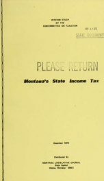 Income taxation : a report to the Forty-fifth Legislature 1976_cover