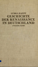 Geschichte der renaissance in Deutschland 2_cover