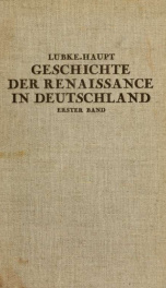 Geschichte der renaissance in Deutschland 1_cover