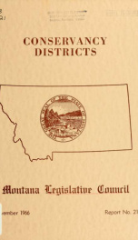 Conservancy districts : a report to the Fortieth Legislative Assembly 1966_cover
