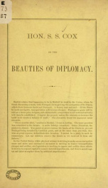 Beauties of diplomacy. Speech of Hon. Samuel S. Cox, of New York, in the House of Representatives, February 9, 1876 .._cover