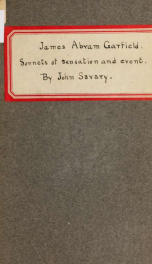James Abram Garfield. Sonnets of sensation and event_cover