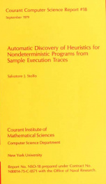 Automatic discovery of heuristics for nondeterministic programs from sample execution traces_cover