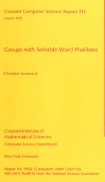 Groups with solvable word problems_cover