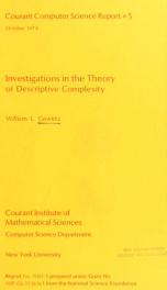 Investigations in the theory of descriptive complexity_cover