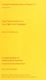 Type determination for very high level languages_cover