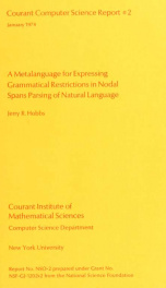 A metalanguage for expressing grammatical restrictions in nodal spans parsing of natural language_cover