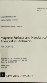 Magnetic surfaces and neoclassical transport in stellarators_cover