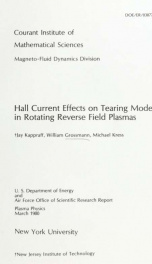 Hall current effects on tearing modes in rotating reverse field plasmas_cover